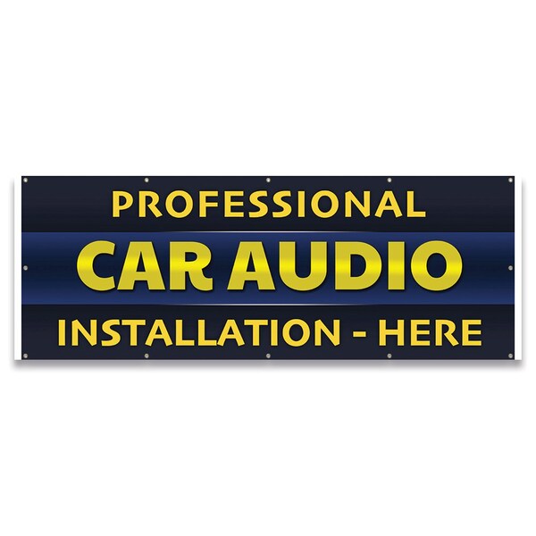 Signmission Professional Car Audio Installation Banner Concession Stand Food Truck Single Sided B-120-30136 - main